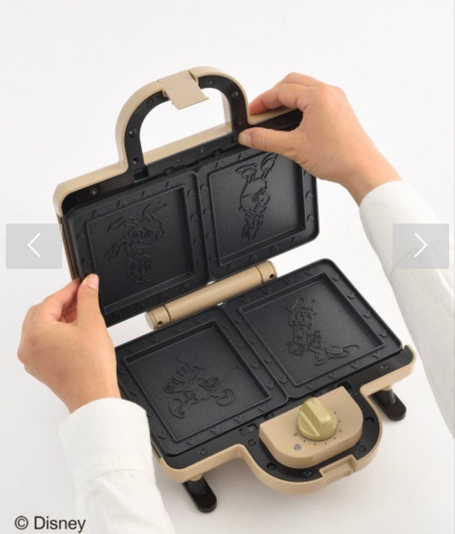(新品)BRUNO ホットサンドメーカー ダブル ベージュDISNEY ミッキー