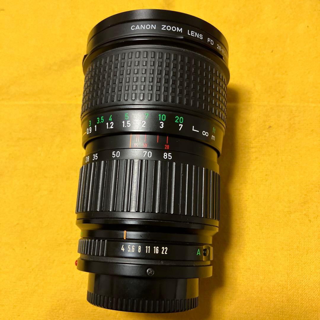 完動品キャノンFTB-QLブラックボディ+ズームレンズFD28-85mmセット
