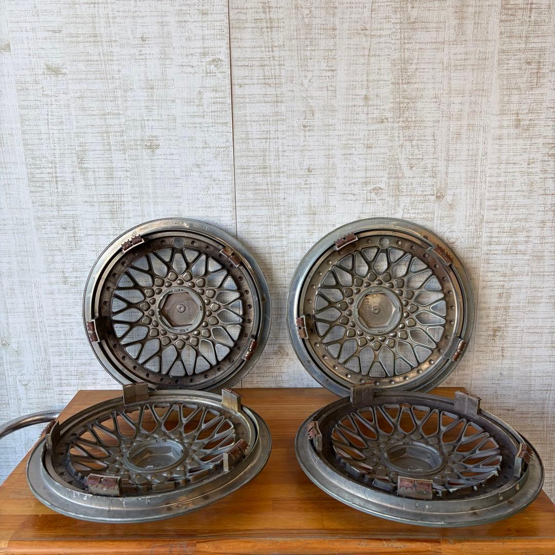 【アンティーク】昭和レトロ GTX メッシュホイールカバー 4個セット 旧車