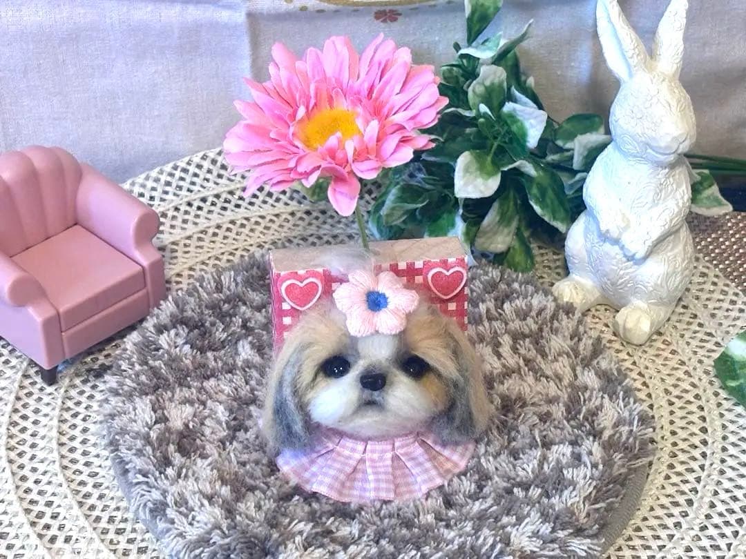 羊毛フェルト♡シーズーちゃん♡ ちくわの雑貨屋さん♡♡♡♡