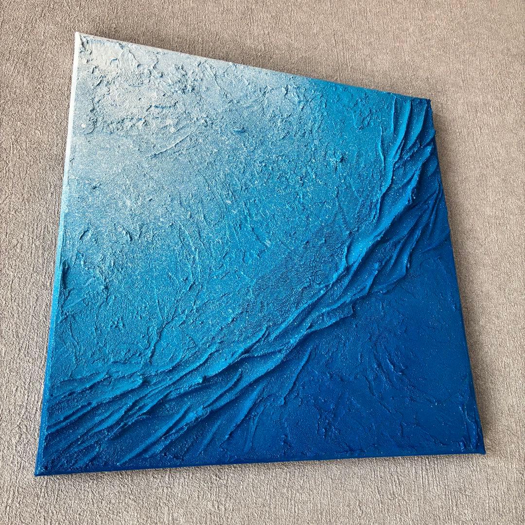 現代アート　30×30㎝　海　モダン　絵画　抽象画　アートパネル　インテリア