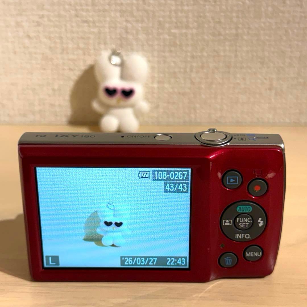 Canon IXY 180 レッド コンパクトデジタルカメラ　動作確認済み