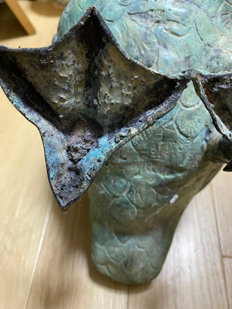 江戸時代？タイ国？青銅製ドラゴンと鳥の彫刻