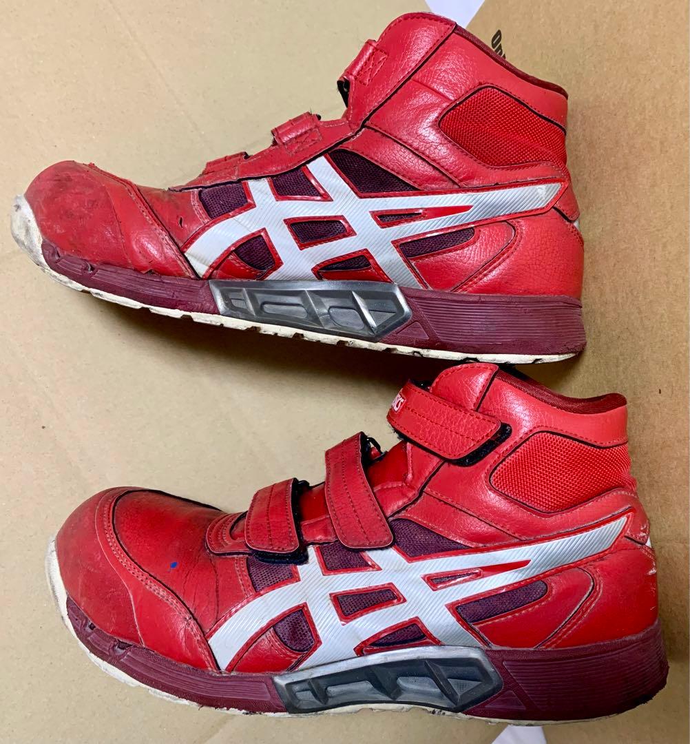 asics WINJOB CP308 ２6cm RED 安全靴　ハイカット