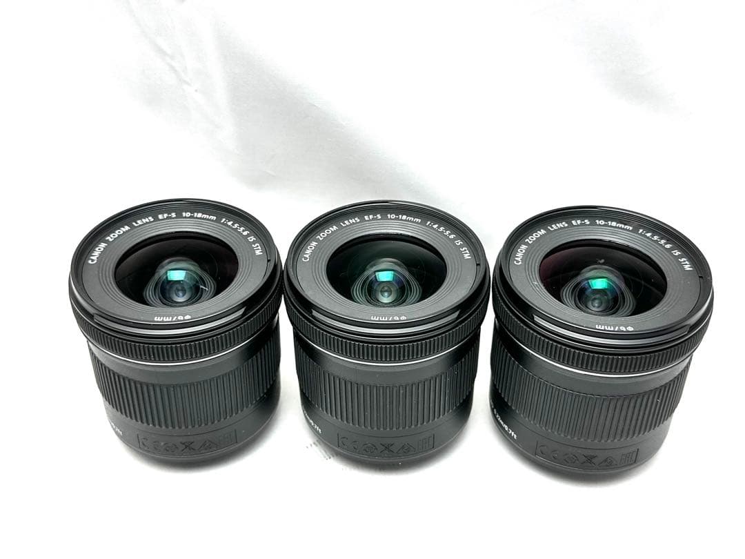 完動美品3本セット♪EF-S 10-18mm F4.5-5.6 IS STM♪