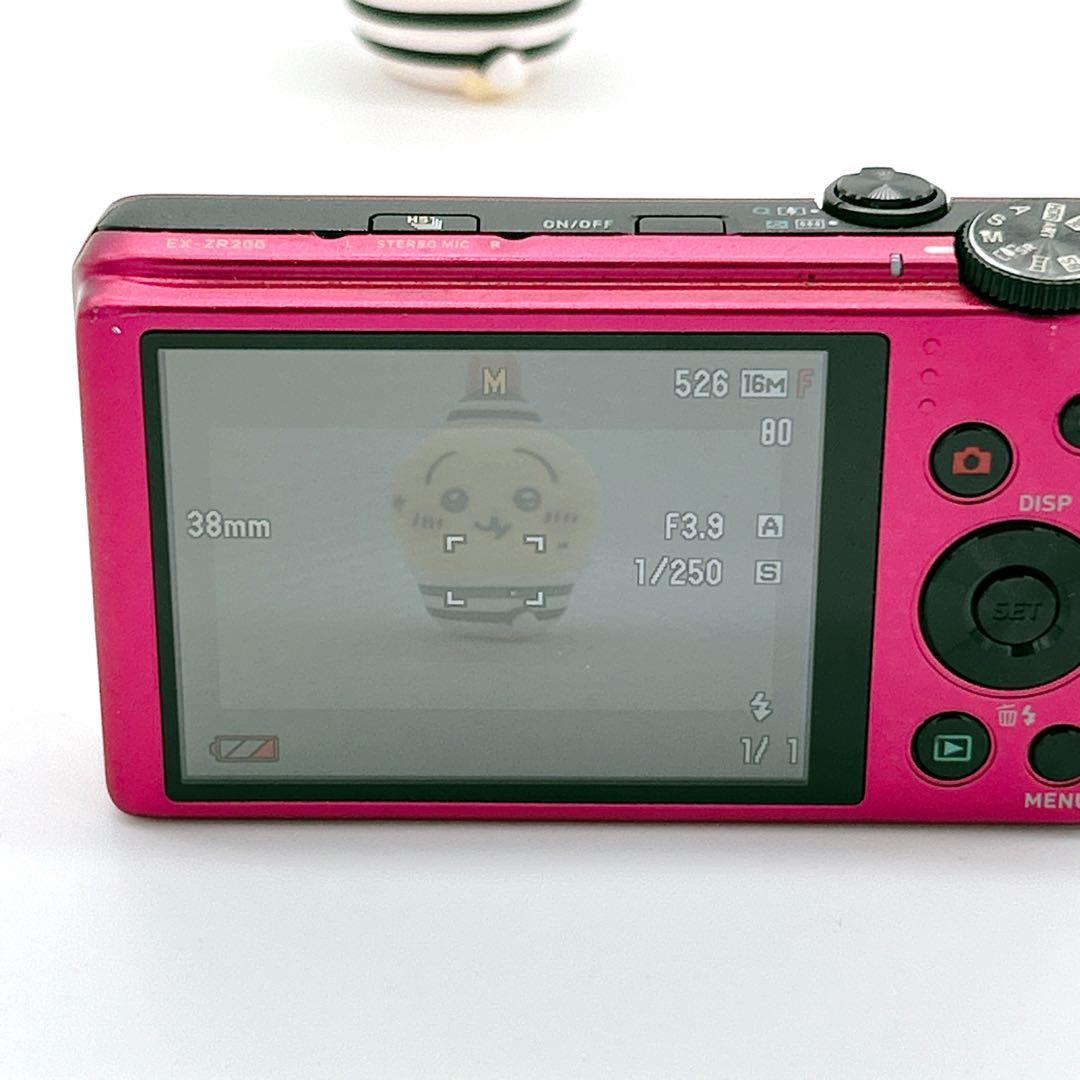 動作品　CASIO EXILIM EX-ZR200 ピンク　コンデジ　デジカメ
