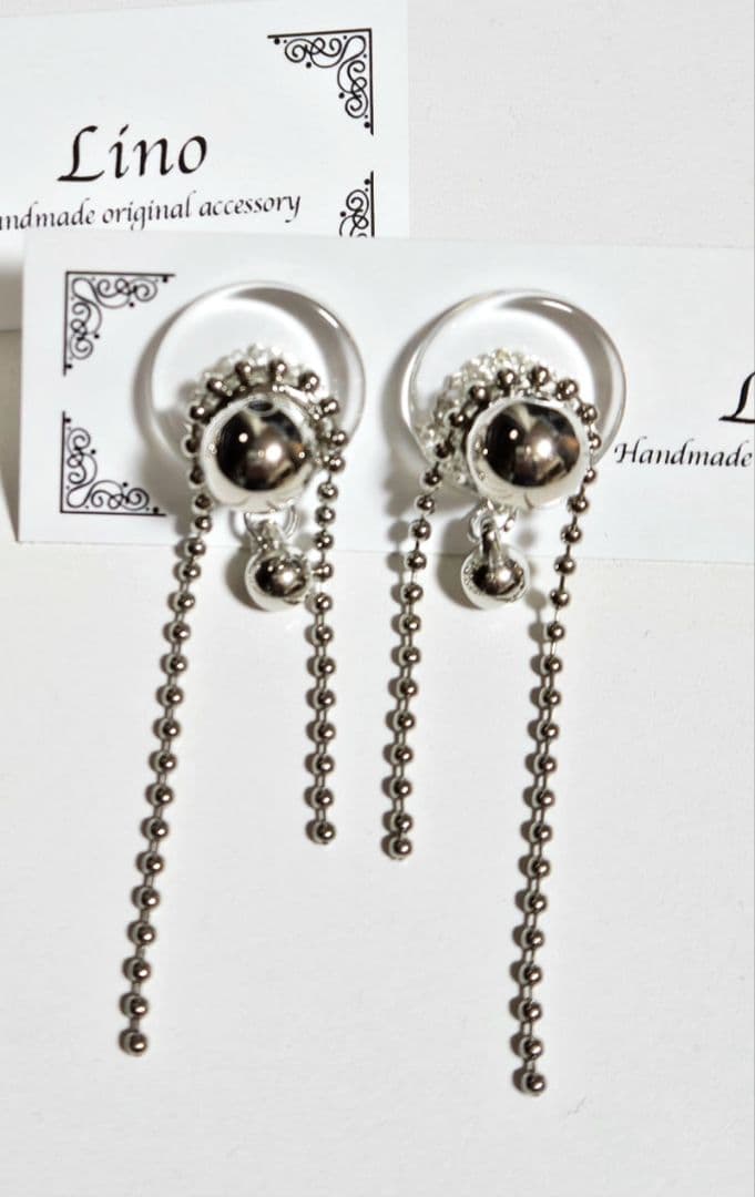 チェーンピアス シルバーピアス ロングピアス