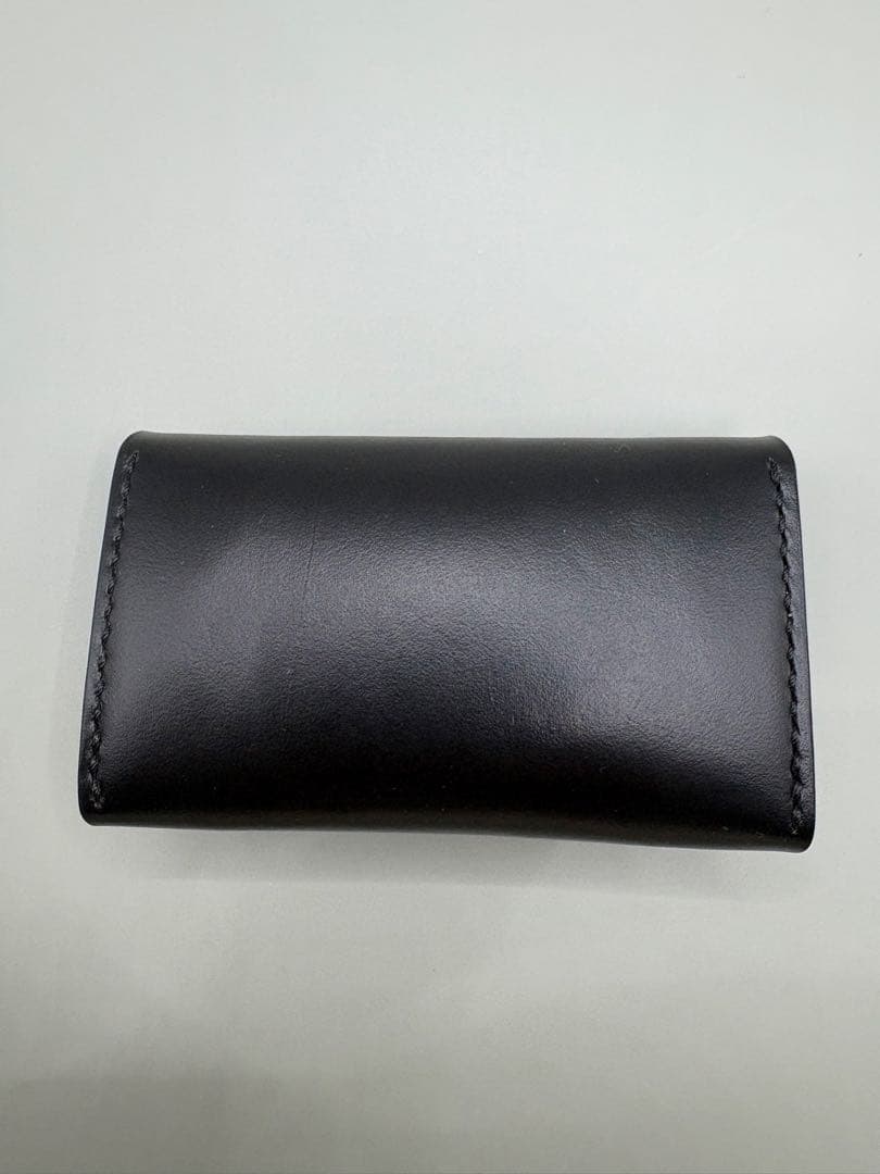 コンパクト財布　HORWEEN　クロムエクセル(ホーウィン社)　茶芯ブラック②