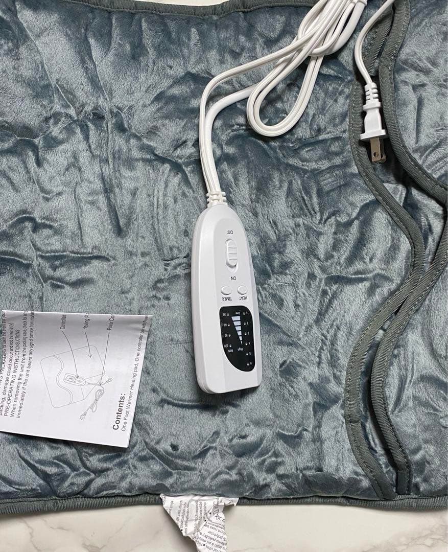 【1人用ホットカーペット】電気ブランケット ヒーター 一定温 タイマー付き