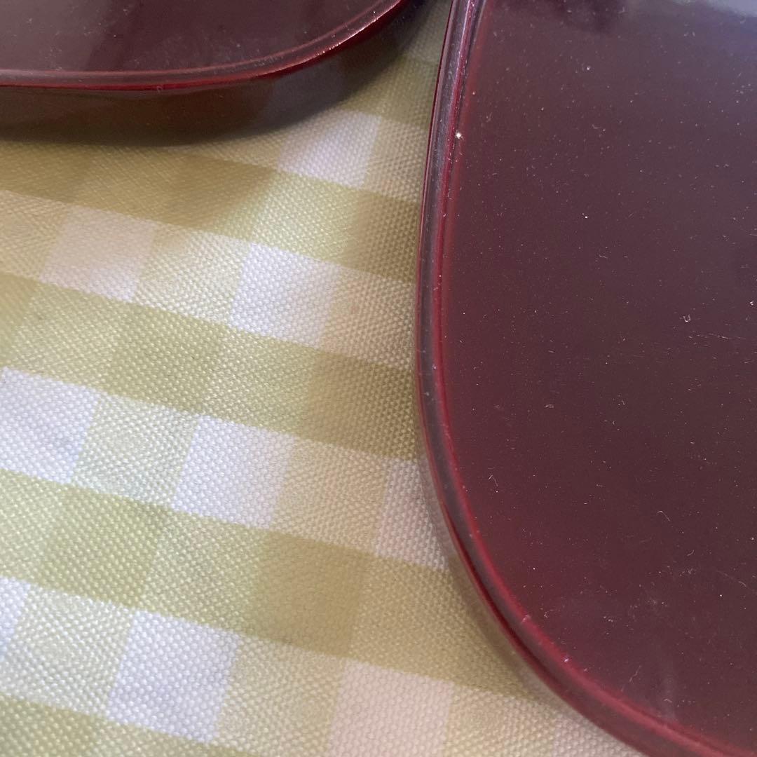 漆器 赤い四角形の膳 5枚セット