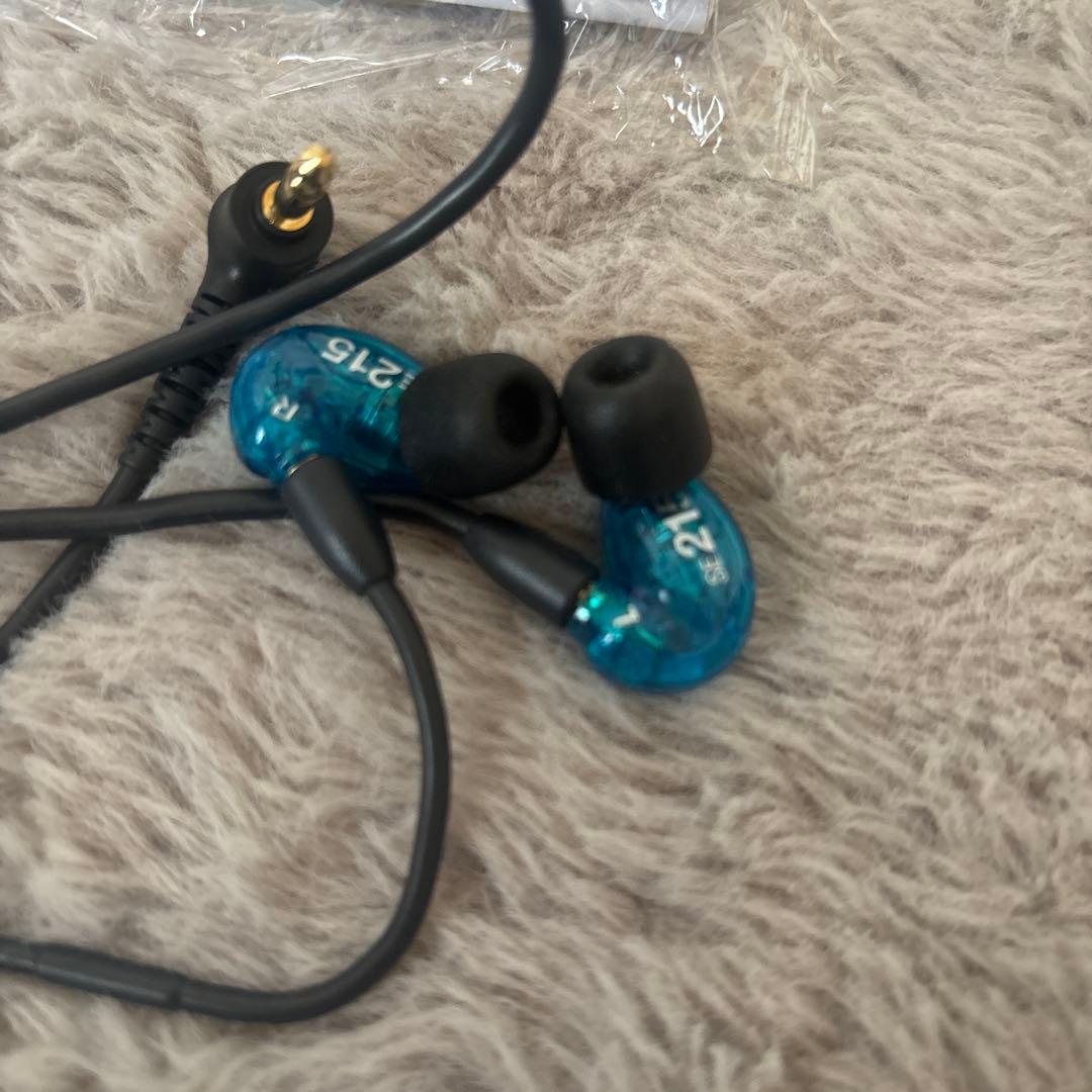 SHURE SE215 有線イヤホン 青