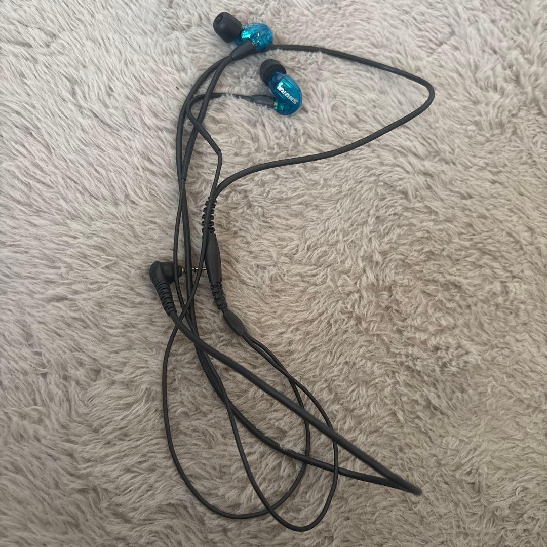 SHURE SE215 有線イヤホン 青