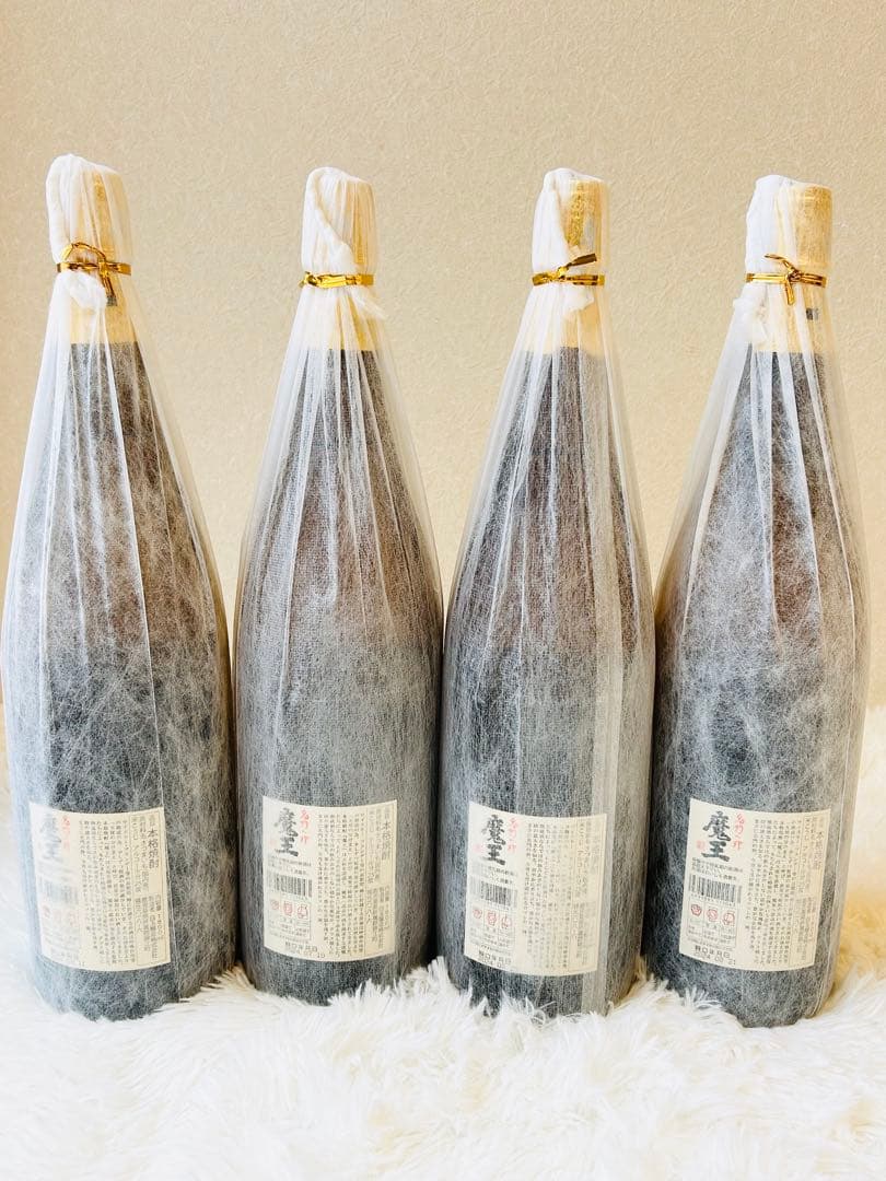 新品未開栓 和紙付き 魔王1800ml 一升瓶 4本セット 芋焼酎 本格焼酎