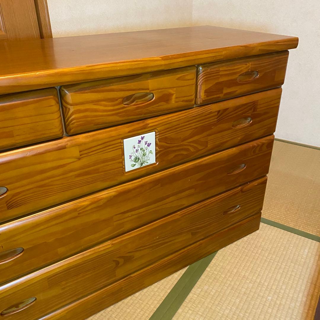 【たんす】カントリー調 木製 チェスト　日本製　引き出し　箪笥