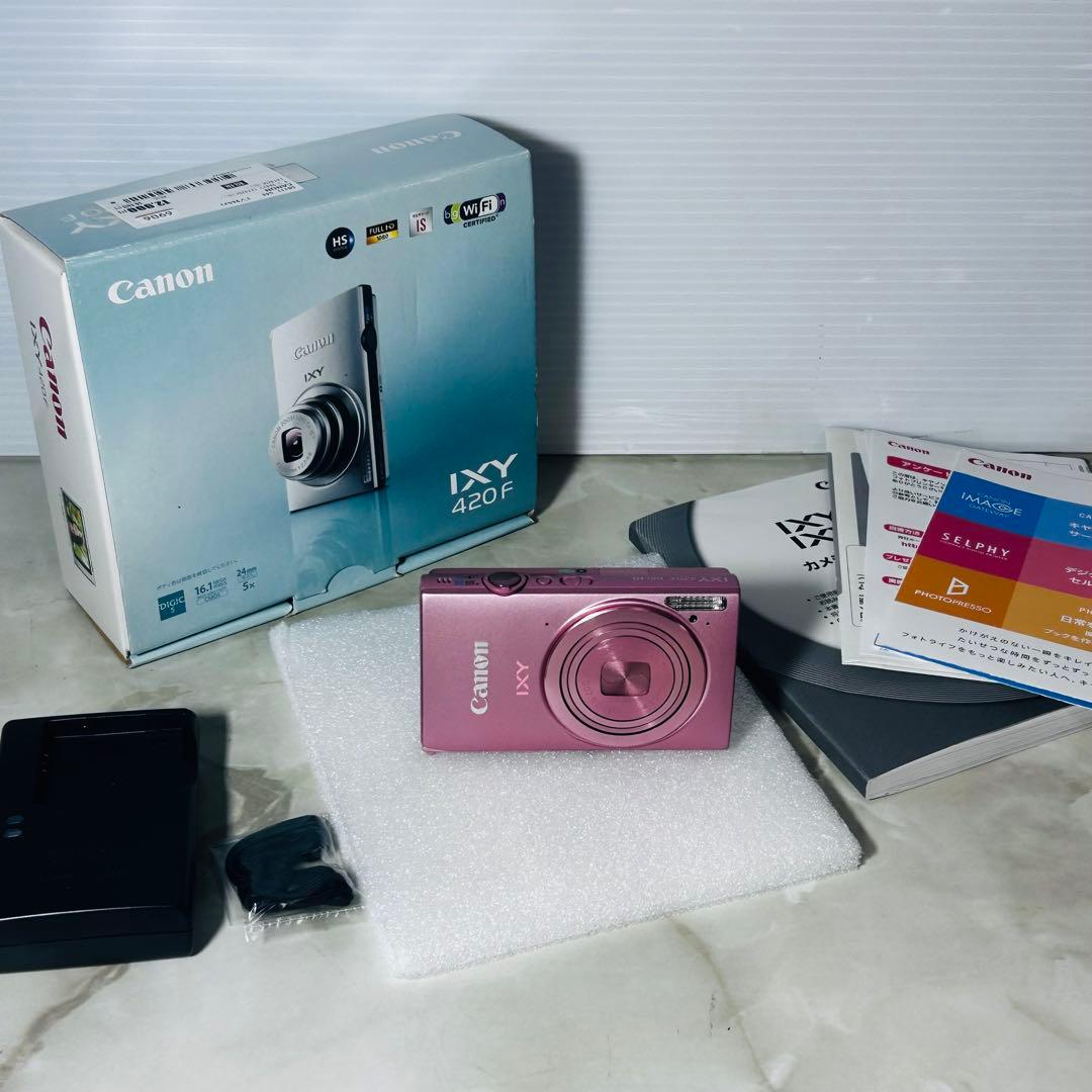 【美品】Canon IXY 420F ピンク コンパクトデジタルカメラ　元箱付き