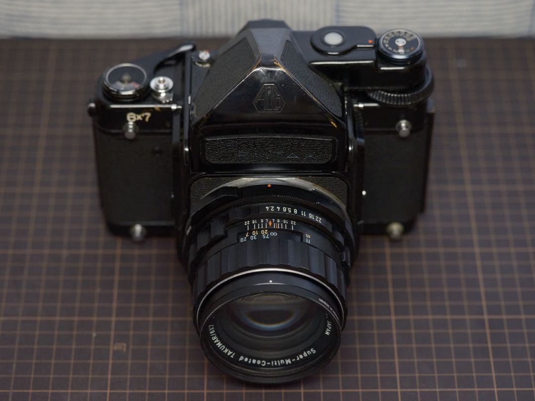 PENTAX67本体 TTLファインダー 105mm f2.4 木製グリップ付き