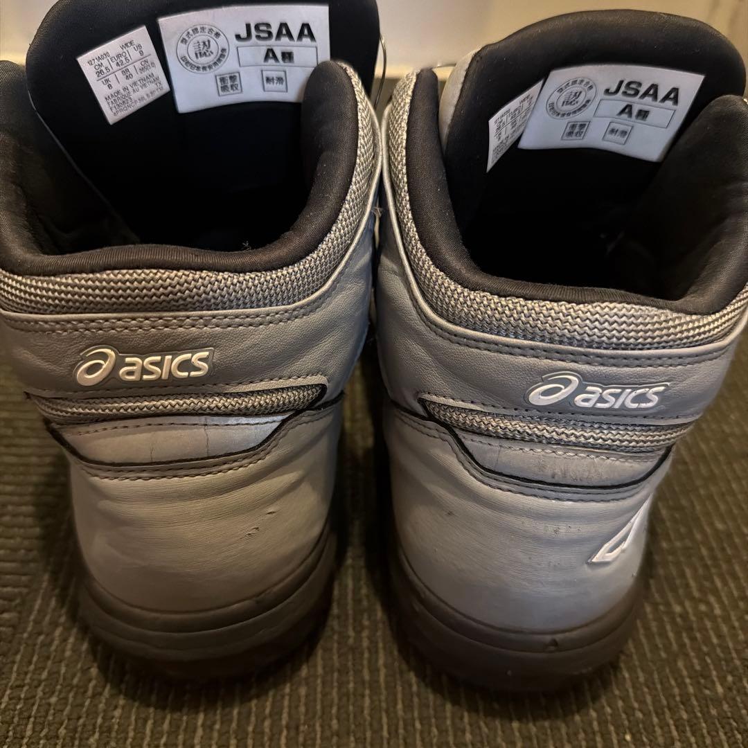 ASICS ハイカット安全靴 グレー 作業靴 中古