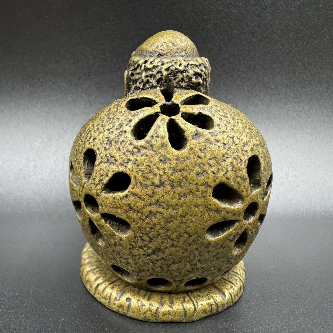 銅 細工 達磨祖師銅像香炉 デスクトップ香り炉 香道具 茶道具 装飾工芸品 置物