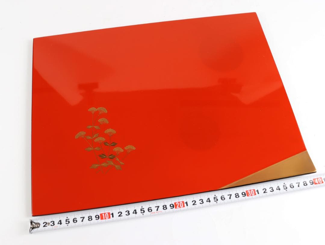 能登輪島塗 一后造 草花蒔絵 図替わり 卓上膳 五枚