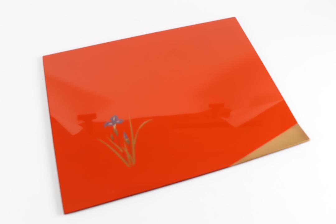 能登輪島塗 一后造 草花蒔絵 図替わり 卓上膳 五枚