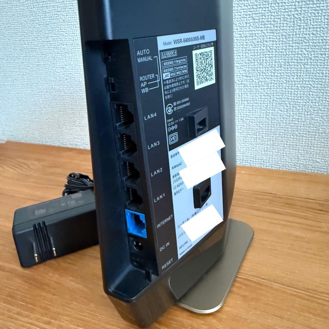 バッファロー　無線LANルーター　WSR-5400AX6S-MB