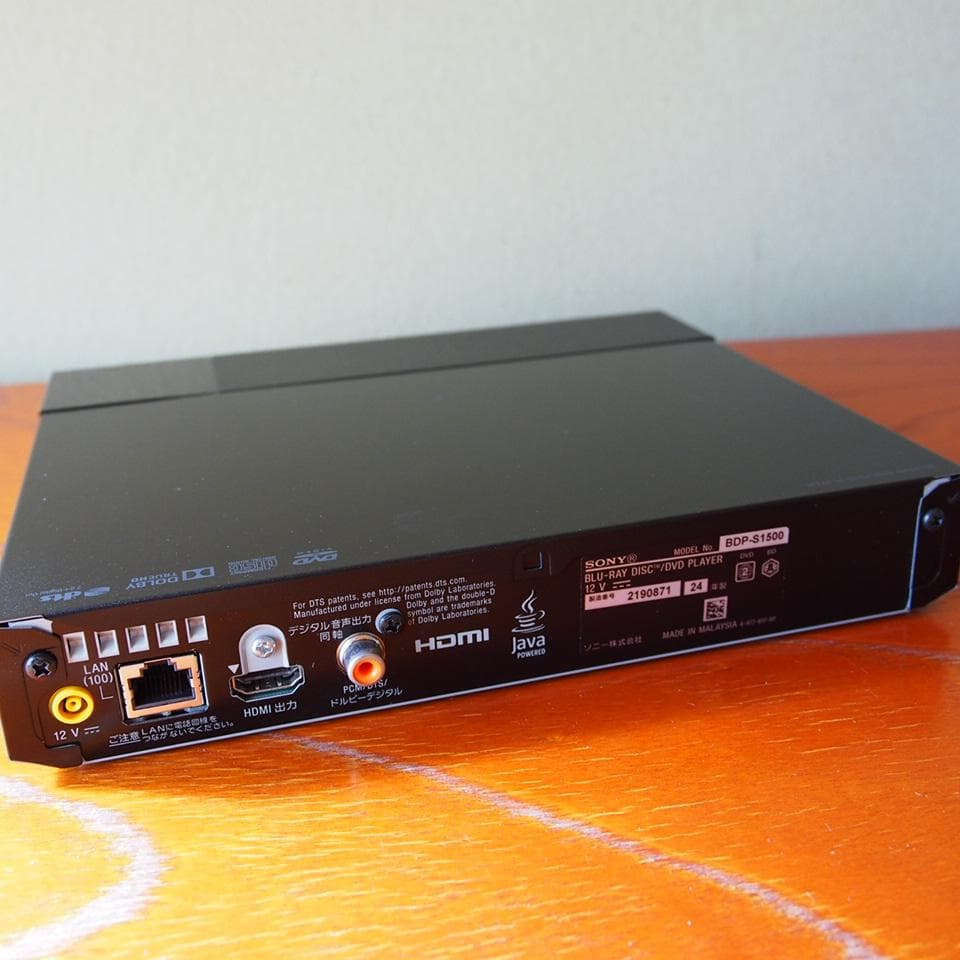 2024年製 SONY BDP-S1500 ブルーレイ/DVDプレーヤー 本体