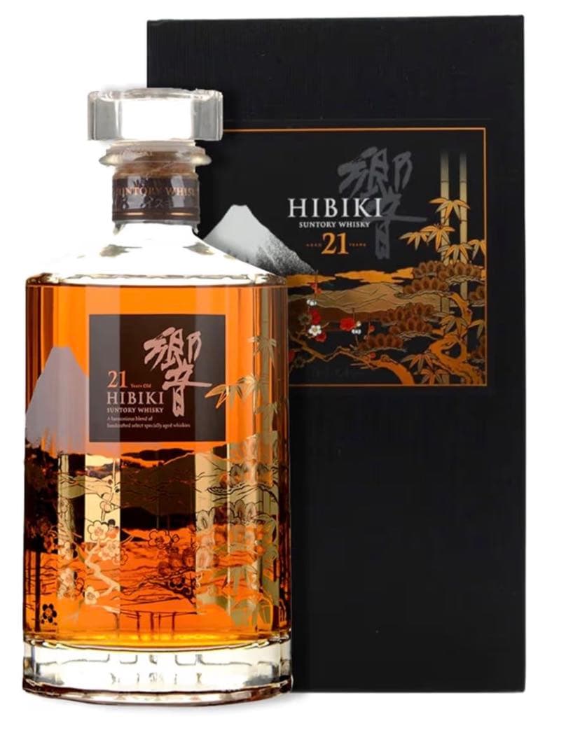 響21年 花鳥風月 意匠ボトル 700ml 化粧箱付 サントリーウイスキー