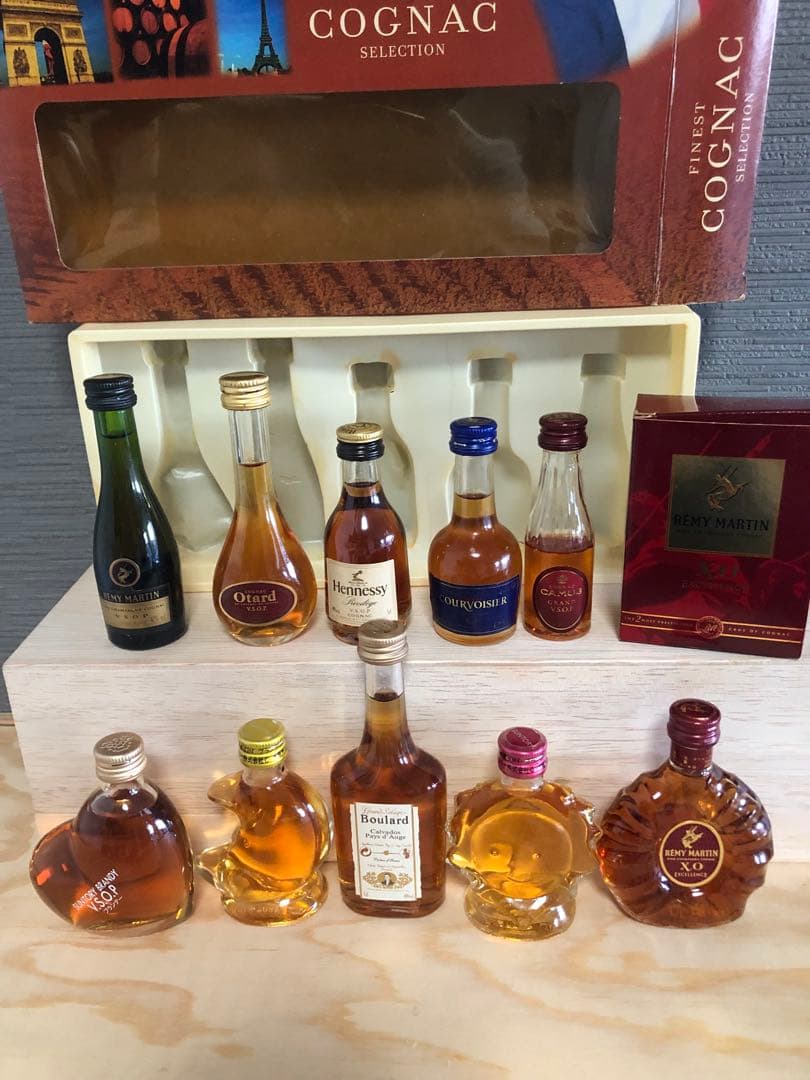 古酒ウイスキー リキュール、ブランデー、スピリッツ、焼酎、ミニボトル27本セット