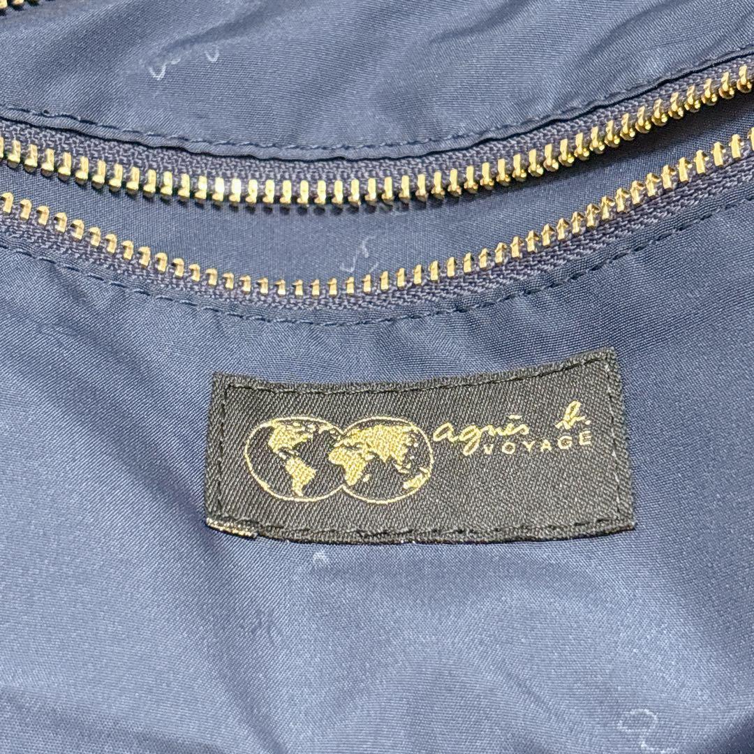 未使用　agnes b. VOYAGE 2WAYボストン　鍵　ポーチ　ネイビー
