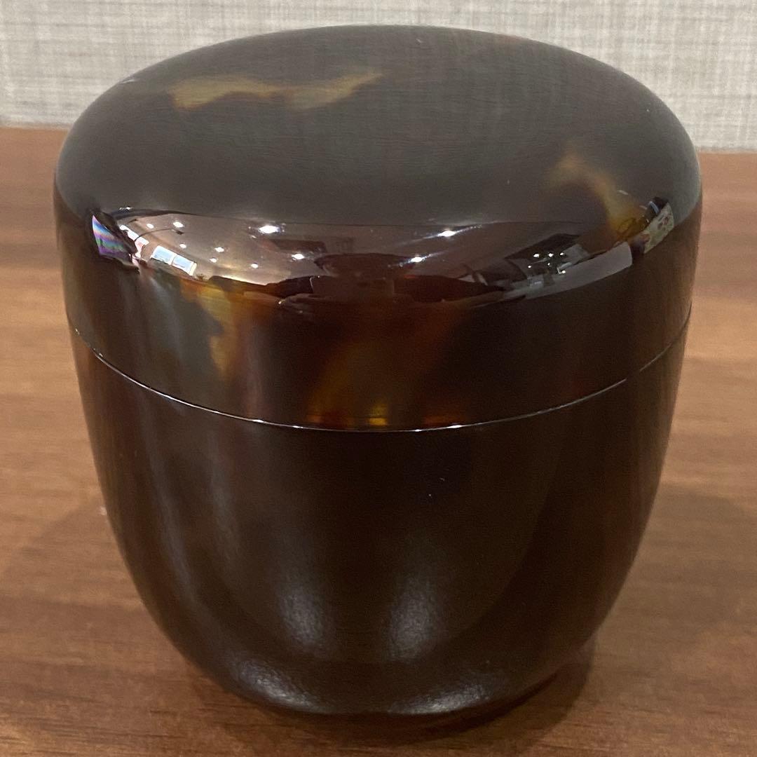 【べっこう茶杓】 と棗　2点セット　茶道具