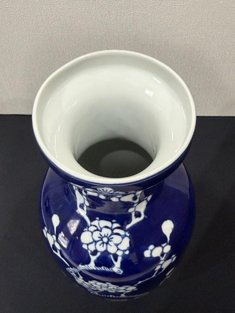 景徳鎮製 中国美術 青花花瓶 置物 骨董