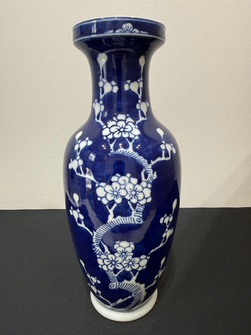 景徳鎮製 中国美術 青花花瓶 置物 骨董