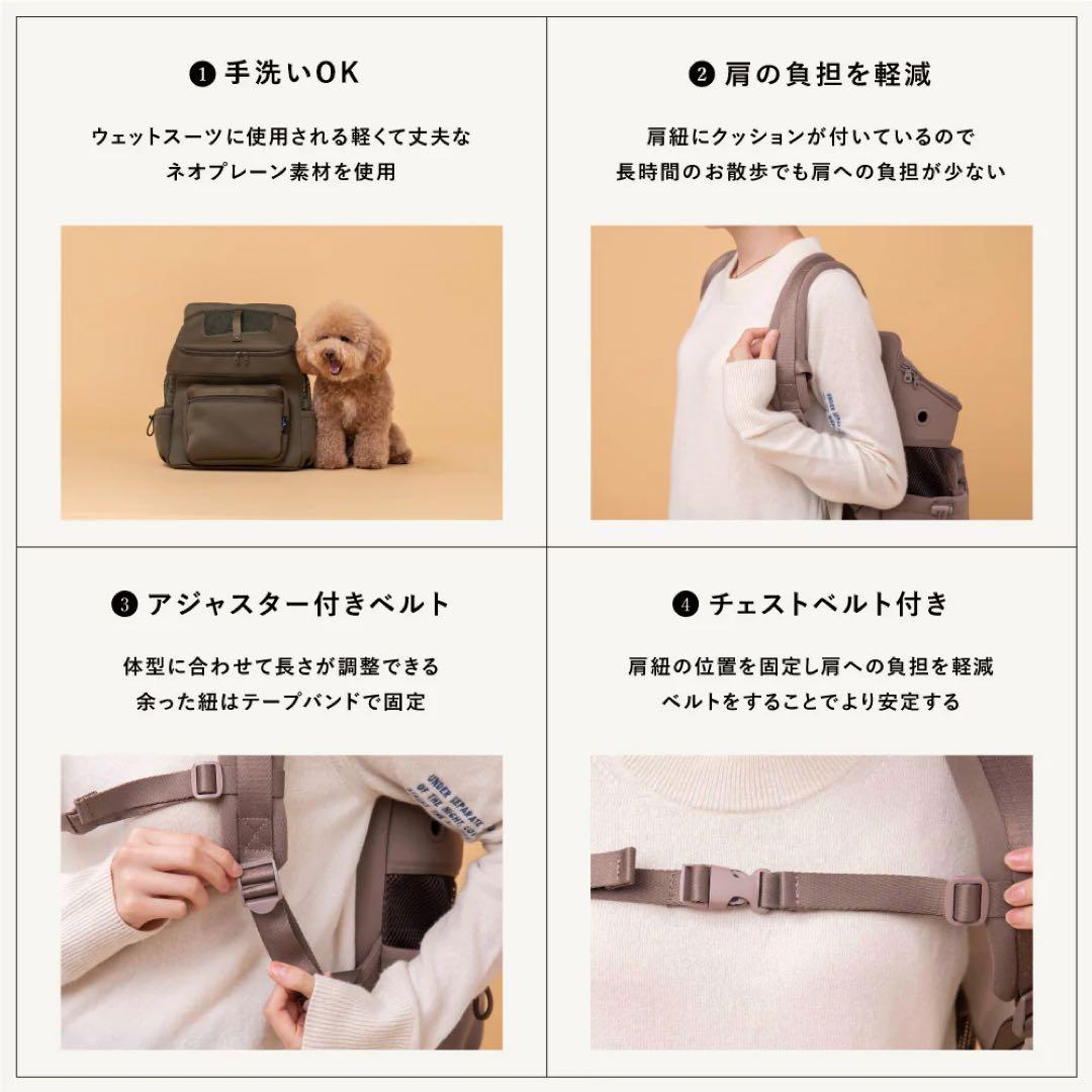 シティードック新品⭐️ネオプレーンバックパックキャリーペットリュック犬猫お出かけ