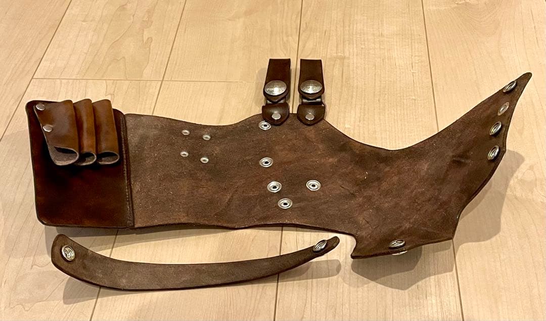 シザーケース姫路レザー☆5丁差しハンドメイド☆ベルトタイプ☆フルオープン