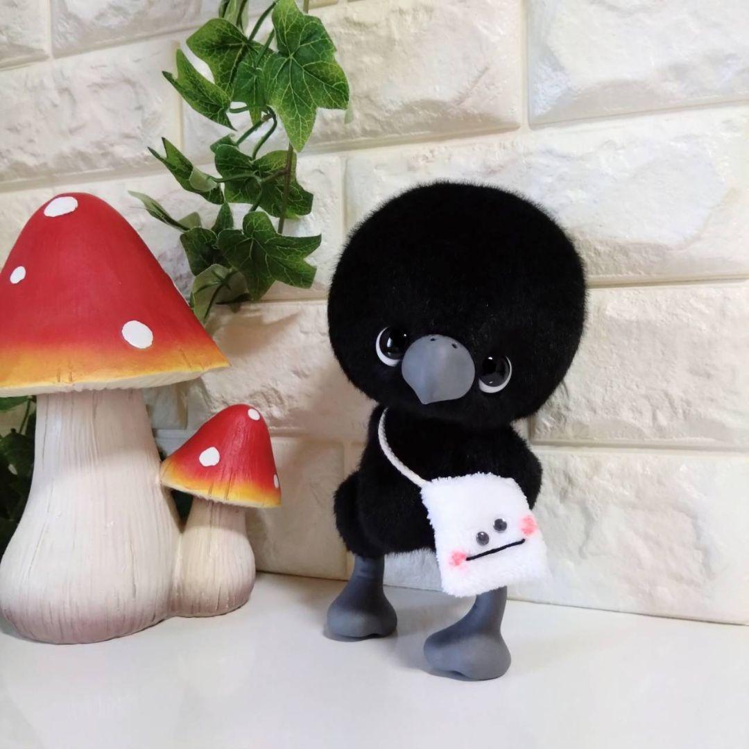 ぬいぐるみ✽アートドール✽カラスのかーくん✽中サイズ