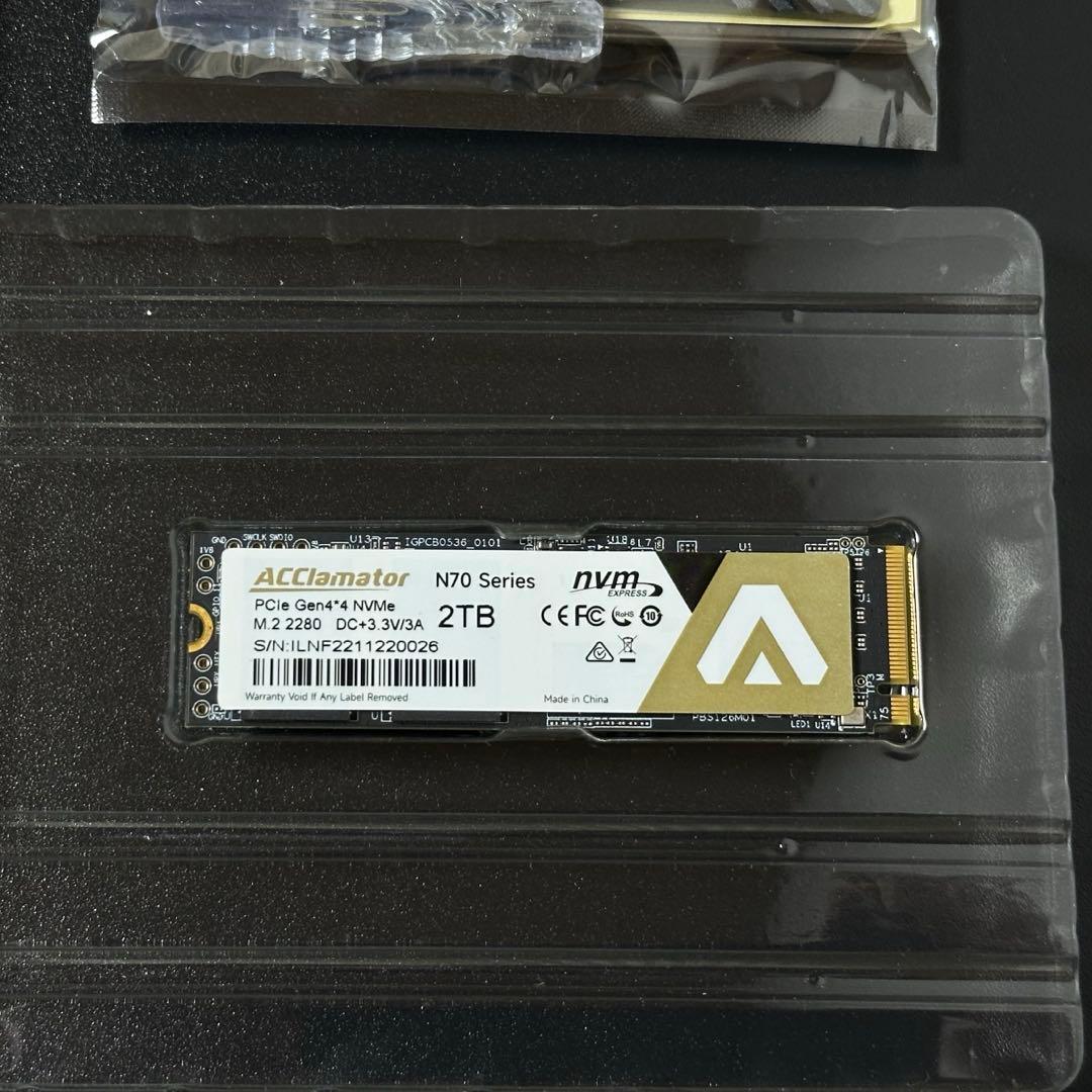 【動作保証】ACClamator N70 NVMe M.2 2TB 140