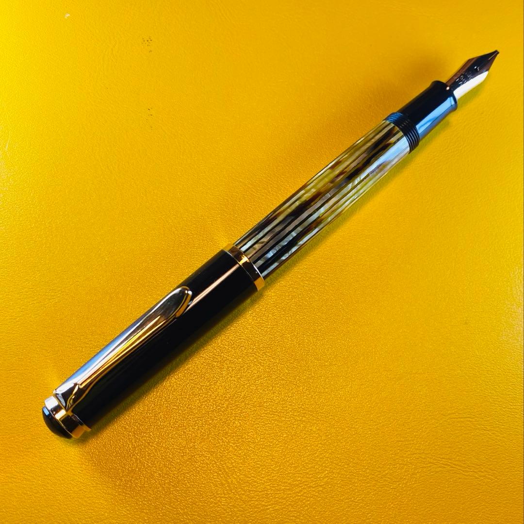 ペリカン　400 茶縞　万年筆　Pelikan 400 FP