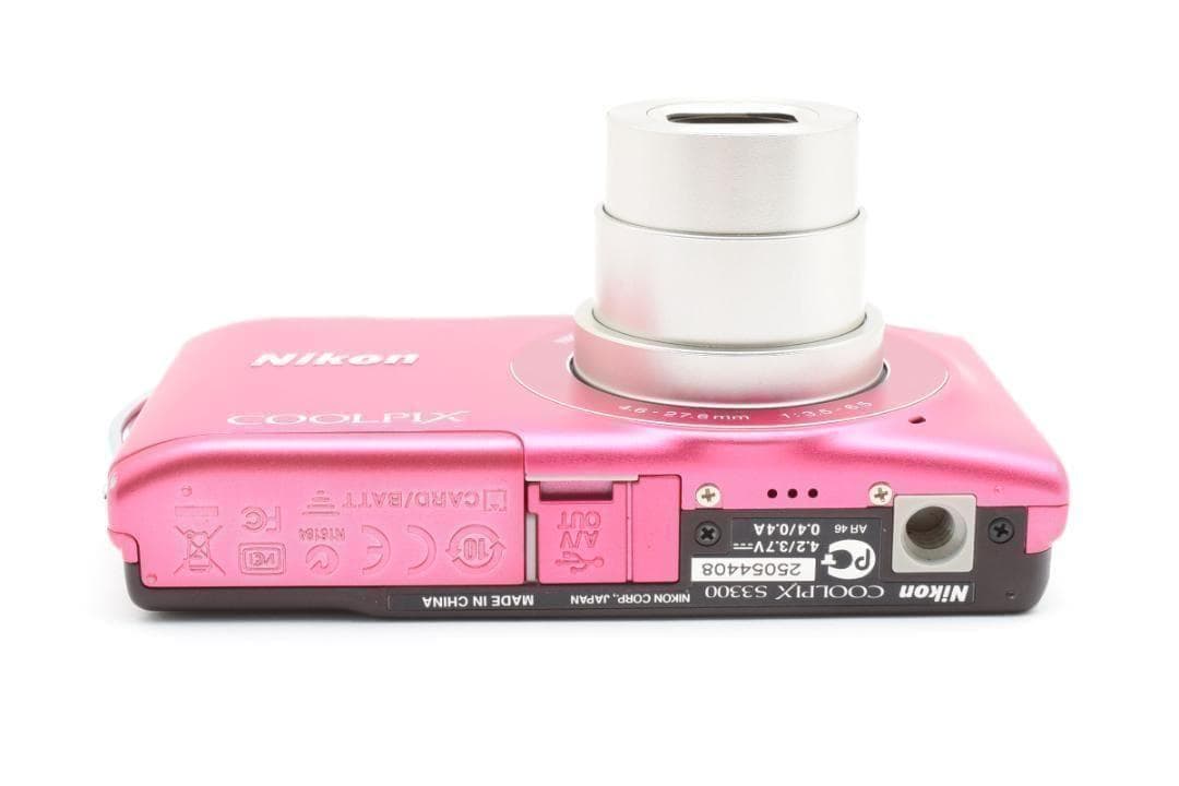【美品】 ニコン Nikon COOLPIX S3300 ピンク #012