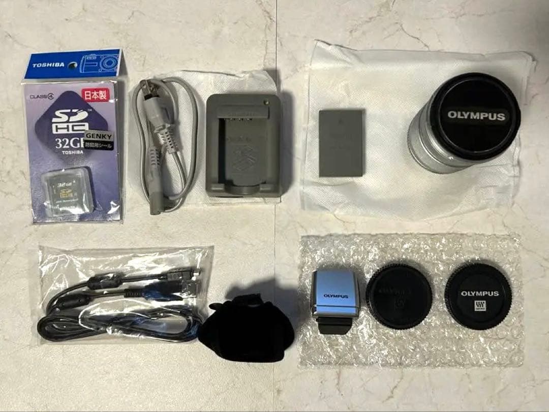 OLYMPUS PEN E-PL8 ミラーレス一眼 本革ケース付 動作確認済