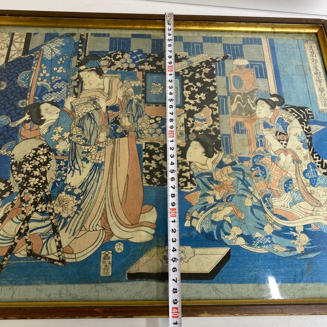 豊國　江戸期　美人画　版画　東さ8-0321①