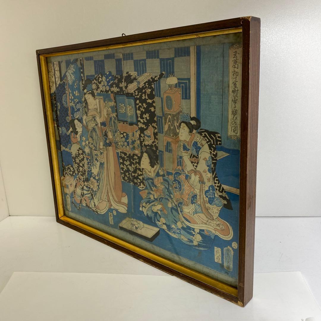 豊國　江戸期　美人画　版画　東さ8-0321①