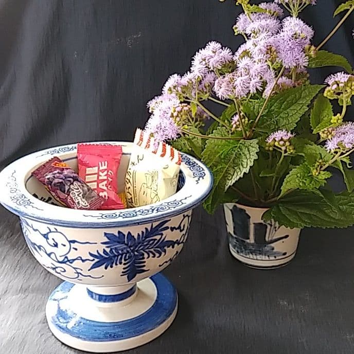 コンポート皿 テーブルにアクセントな器！明治伊万里 杯洗 骨董アンティーク