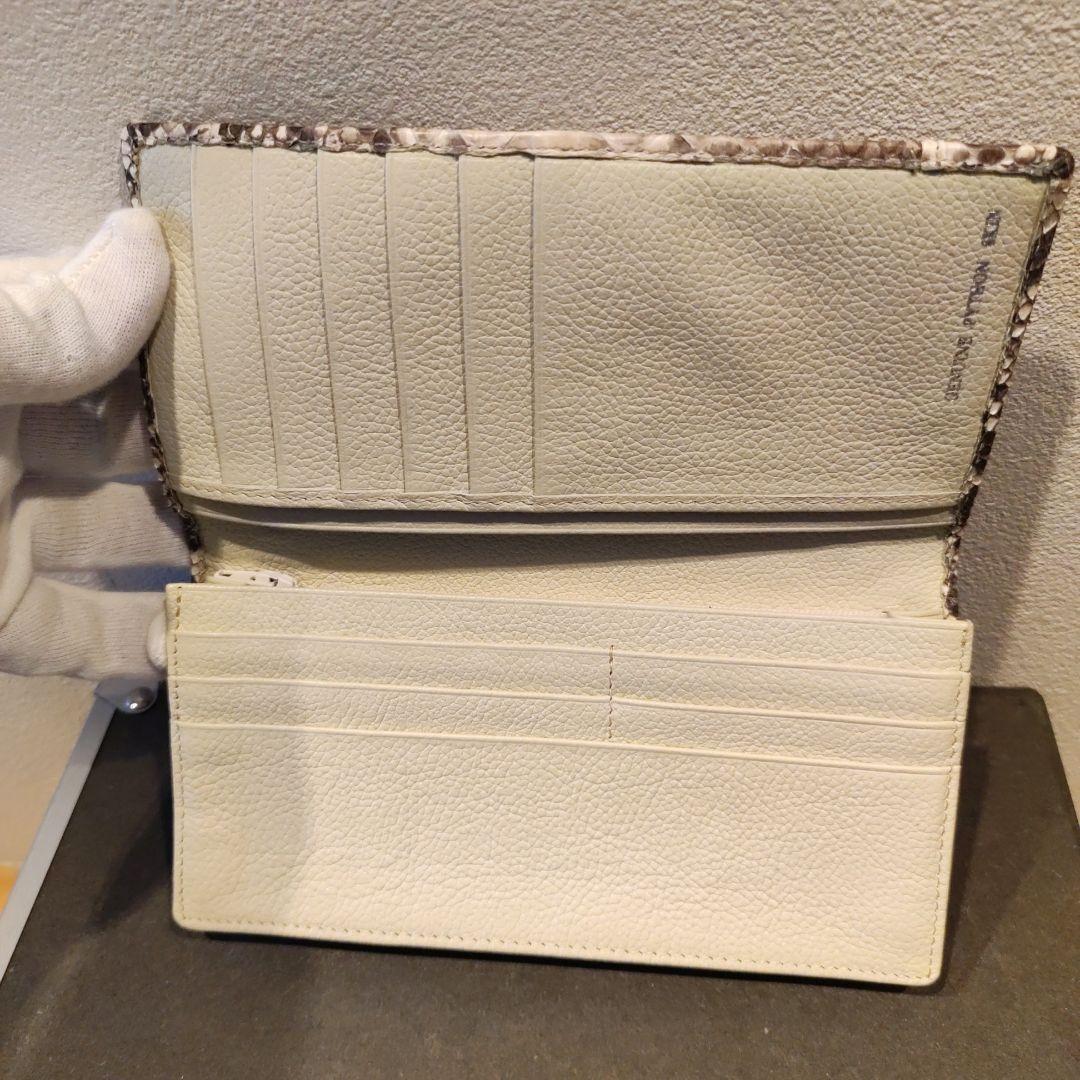 新品 訳あり 天然 パイソン レザー 財布 蛇革　財布 ダイヤモンドパイソン