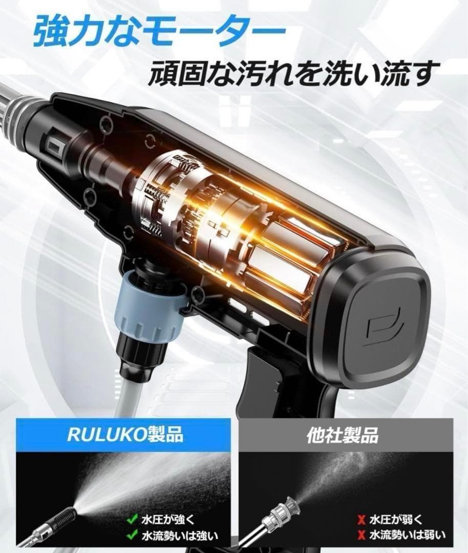 か*ン様 高圧洗浄機　充電色　コードレス　洗車　人気　軽量　家庭用　多機能　庭