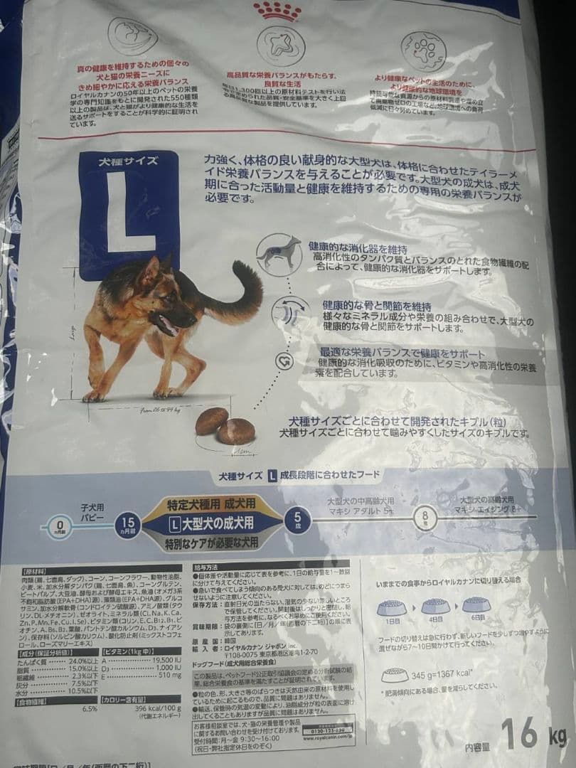  CANIN 大型犬用 　マキシアダルト 16kg