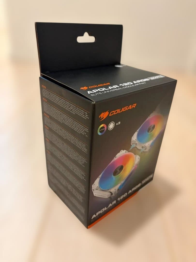 【新品】PCケースファン3個セット COUGAR APOLAR 120 ARGB
