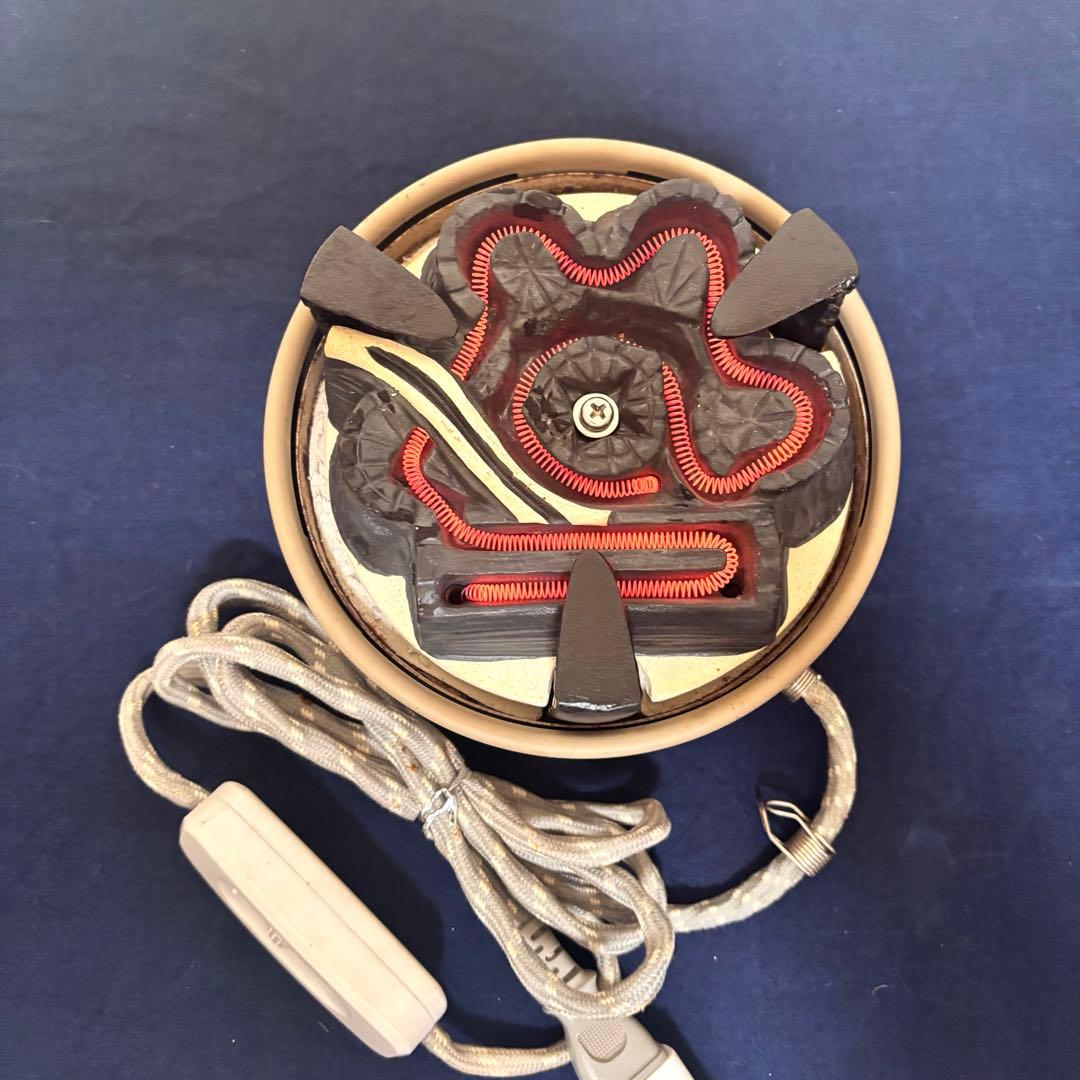 風炉/茶釜/電熱器/鬼面風炉釜/野々田製電熱器/敷板/茶道具/お点前道具