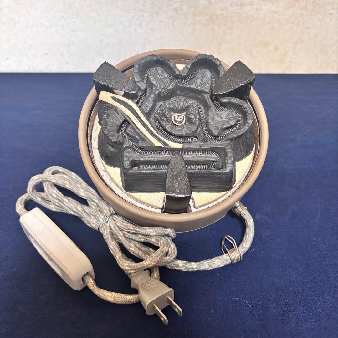 風炉/茶釜/電熱器/鬼面風炉釜/野々田製電熱器/敷板/茶道具/お点前道具