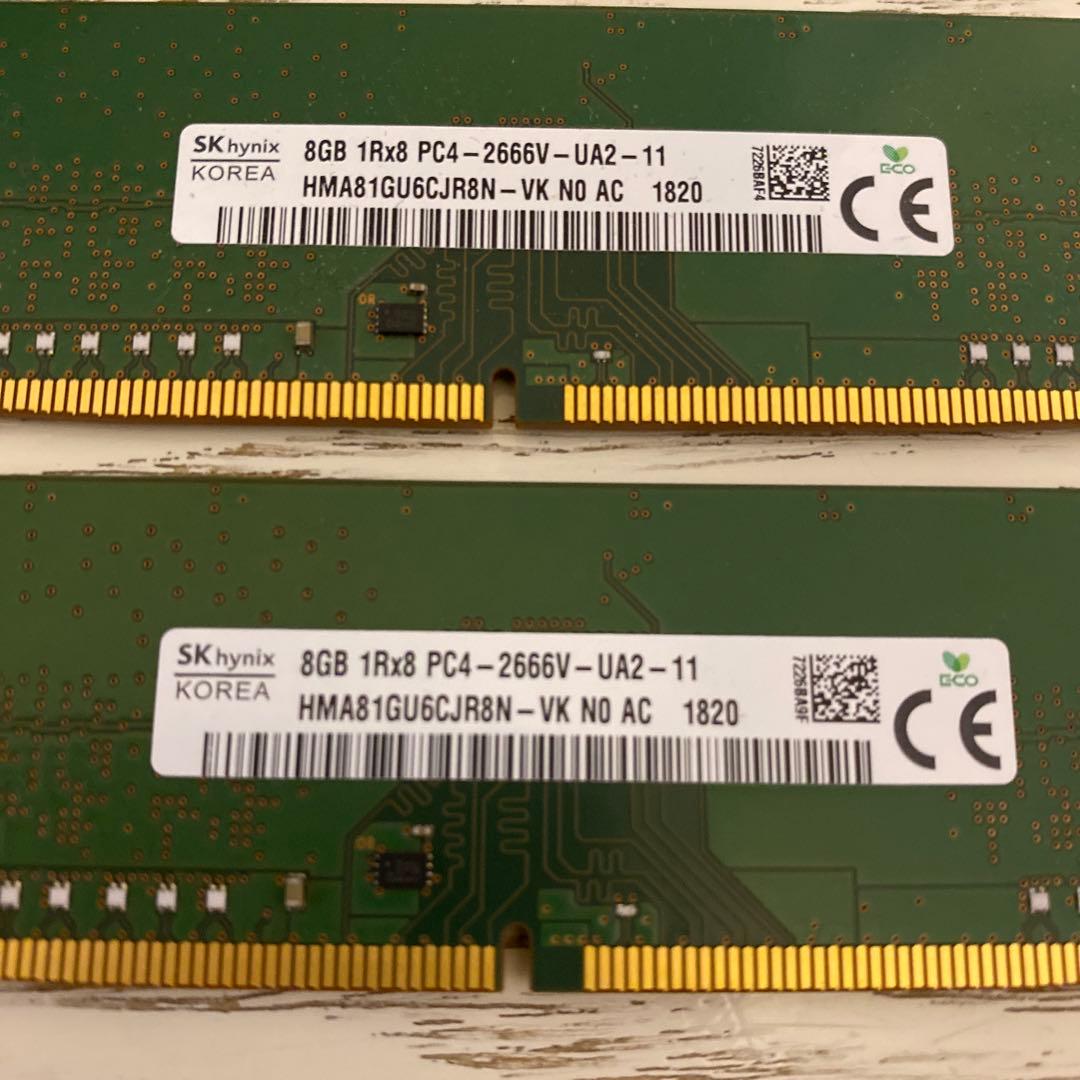 SK hynix 8GB PC4-2666V メモリ　2枚セット