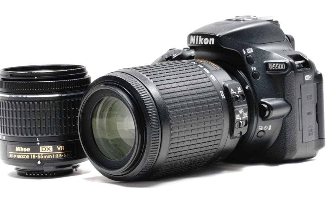 美品 Nikon D5500 ダブルズームキット 手ぶれ補正 スマホ転送